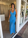 Elena Halter Neck Gown - Elliat