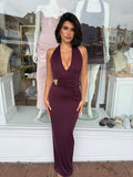 Portia Halter Maxi Wine - Nookie