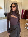 Tori Turtleneck Bodysuit Espresso - Marttini By Lana