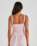 Lea Crop Top Pink Stripe - Sass