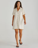 Vale Scalloped Denim Dress - Sass