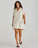 Vale Scalloped Denim Dress - Sass
