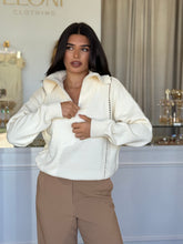 Esti Pointelle Zip Up Knit - Sass