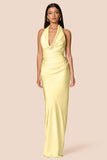 Penelope Drape Gown Lemon - Nookie