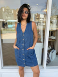 Sabine Denim Vest Dress - Sass