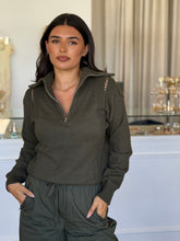 Esti Pointelle Zip Up Knit - Sass