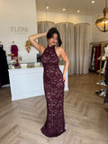 Delphine Lace Halter Gown - Nookie