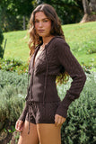 Freyana Hooded Knit Top - Runaway