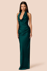 Penelope Drape Gown Petrol - Nookie
