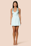 Sabine Satin Mini Dress Mint - Nookie