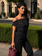 Avalon Sheer One Shoulder Top - Runaway