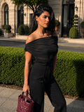 Avalon Sheer One Shoulder Top - Runaway