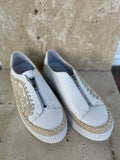 Tabian White Leather Shoes - Django & Juliette