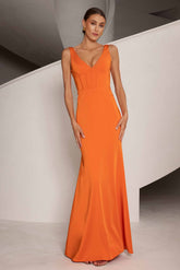 Athena Dress Tangerine - Elle Zeitoune