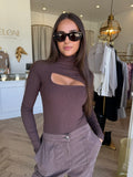 Tori Turtleneck Bodysuit Espresso - Marttini By Lana