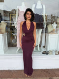 Portia Halter Maxi Wine - Nookie