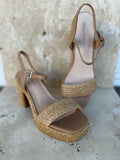 Kondry Natural Raffia/Leather Shoes - Django & Juliette