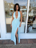 Desiree Halter Gown Sky - Nookie