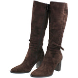 Amirie Choc Suede Knee High Boots - Django & Juliette