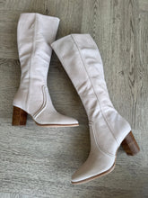 Ammies Dusty Pink Leather Knee High Boots - Django & Juliette