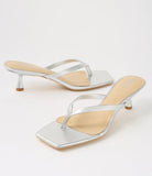 Tidbit Silver Leather Sandals - Mollini
