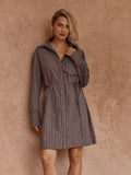 Mel Stripe Shirt Dress - Sass