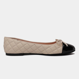 Belie Black Cream Patent Leather Ballet Flats - Mollini