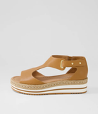 Ayers Dark Tan Leather Sandals - Django & Juliette