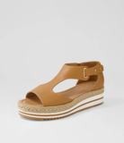 Ayers Dark Tan Leather Sandals - Django & Juliette