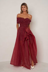 Alice Dress Cranberry Red - Elle Zeitoune