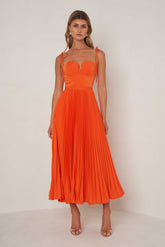 Whitney Dress Tangerine - Elle Zeitoune