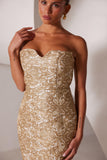 Zara Dress Gold - Elle Zeitoune