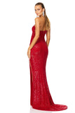 Therese Sequin Gown Red - Nookie
