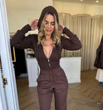 Freyana Hooded Knit Top - Runaway