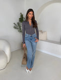 Cali Button Up Bodysuit - Marttini By Lana