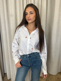 Floral Embroidered Shirt  - Betty Basics