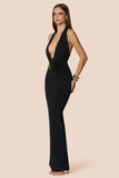 Portia Halter Maxi Black - Nookie
