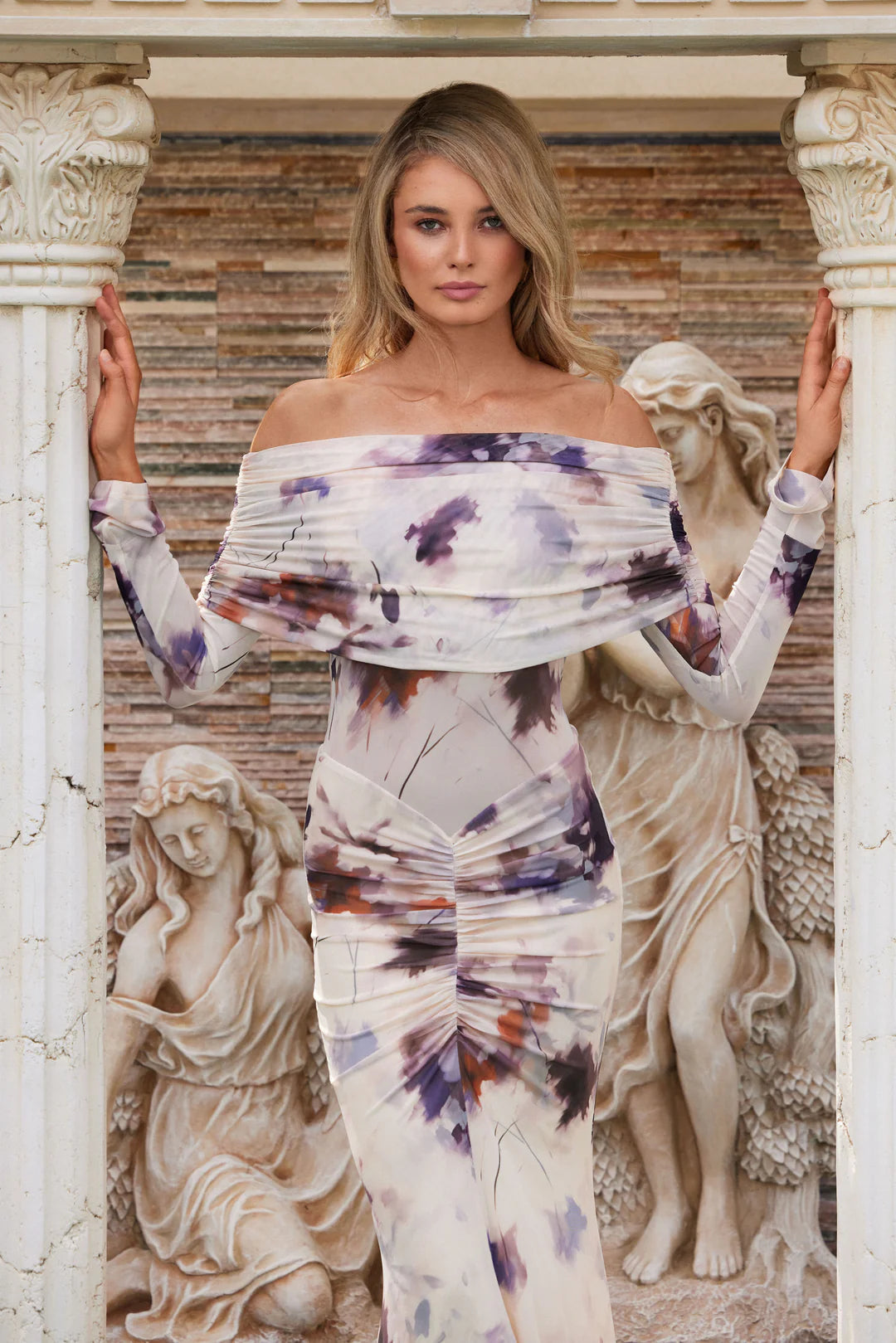 Paige Dress Watercolour Bloom - Elle Zeitoune