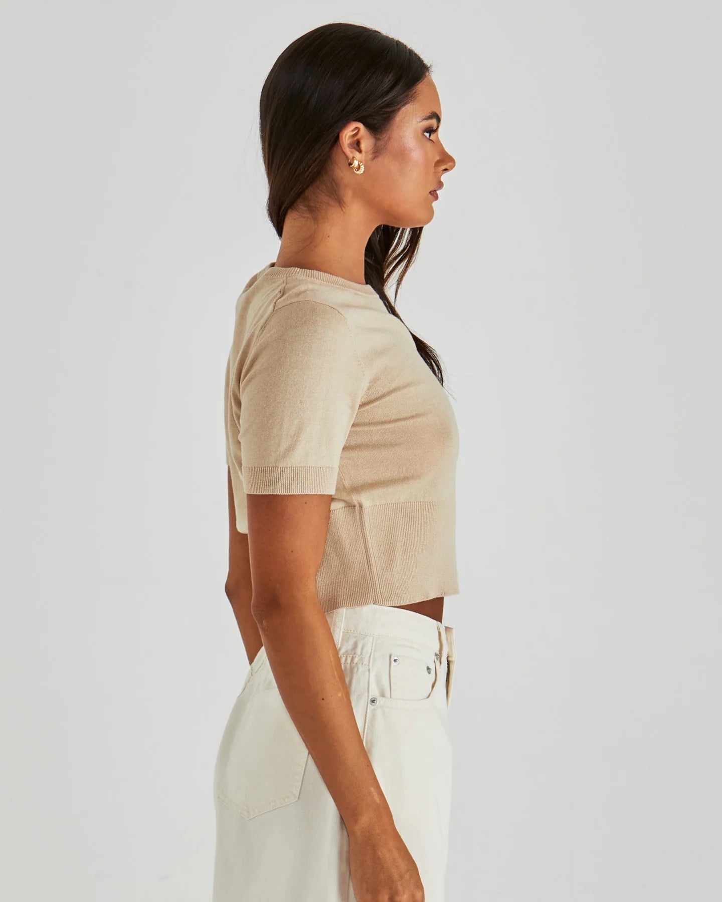 Leo Knit Tee Oatmeal - Sass