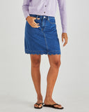 Vale Scalloped Denim Skirt - Sass