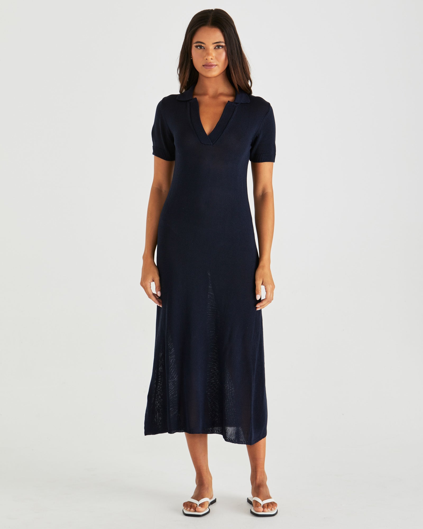 Abbie Knit Polo Dress - Sass