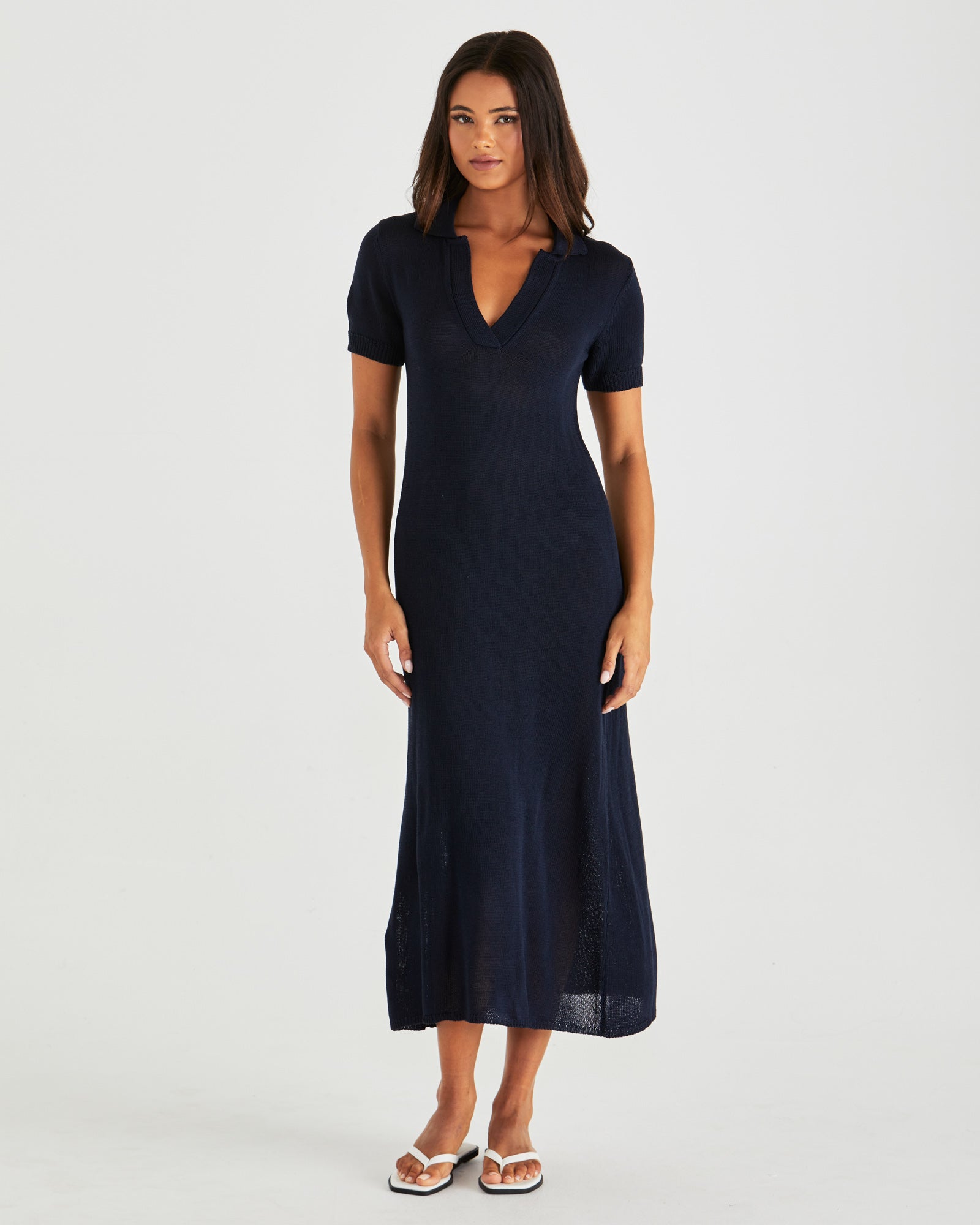 Abbie Knit Polo Dress - Sass