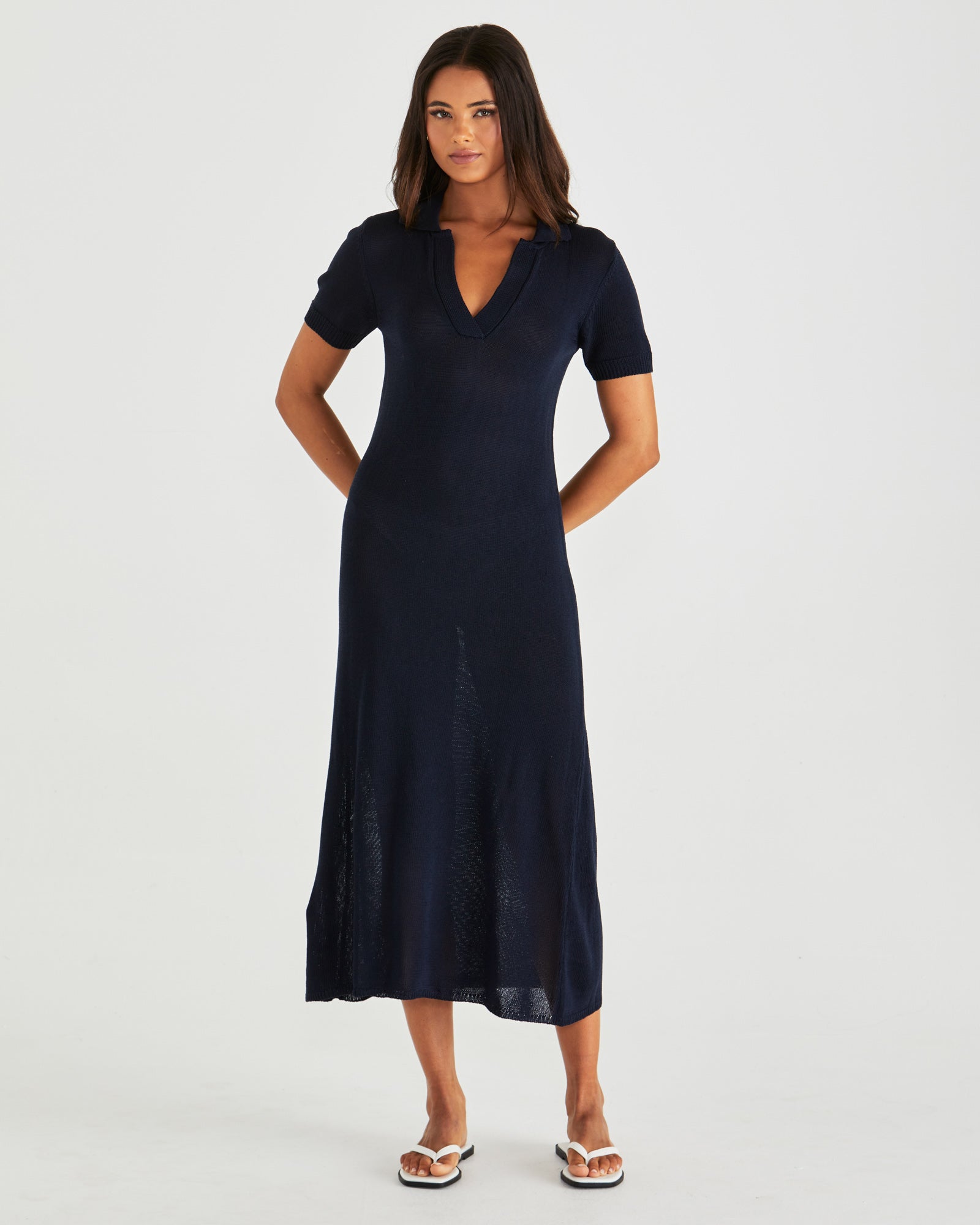 Abbie Knit Polo Dress - Sass