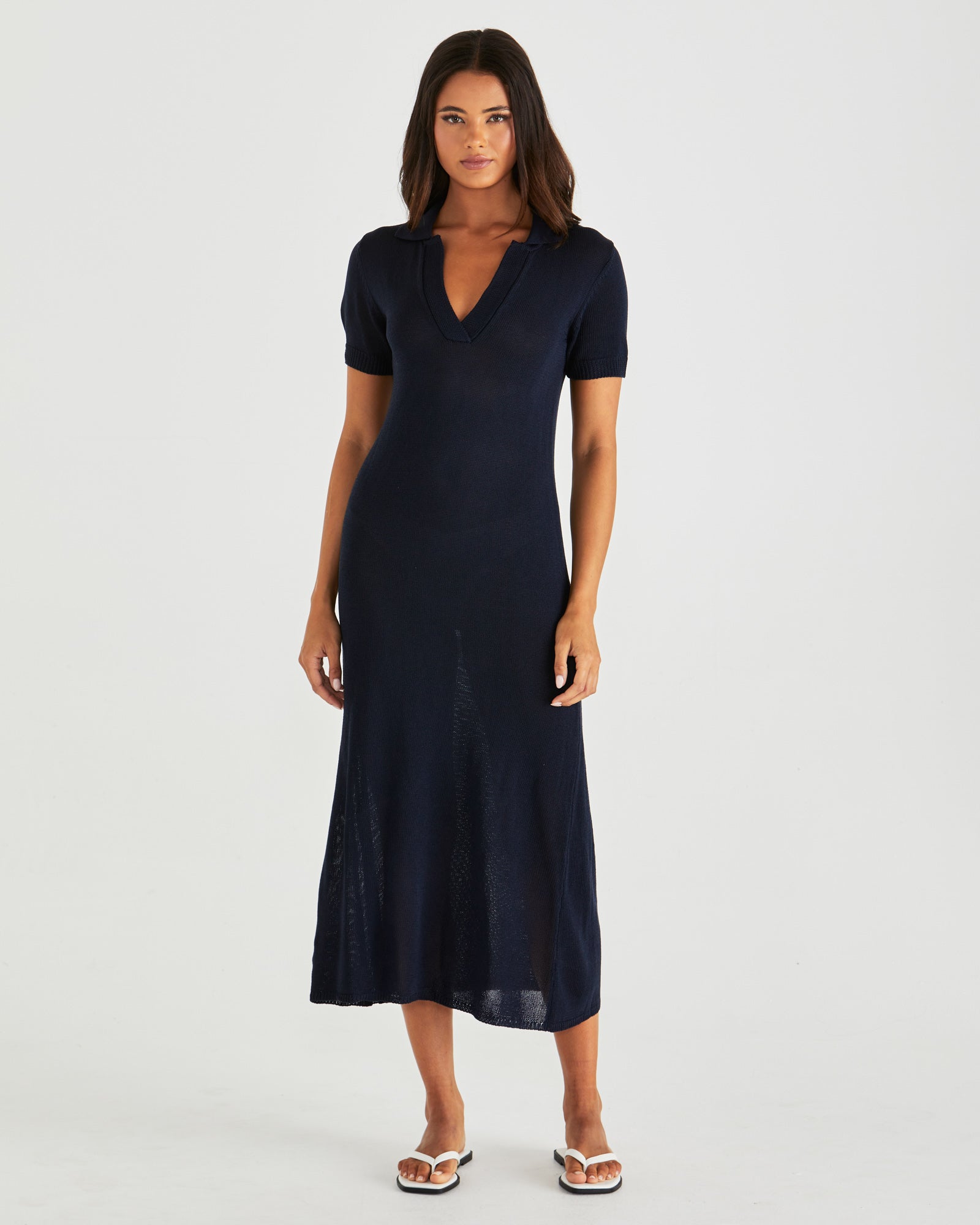Abbie Knit Polo Dress - Sass