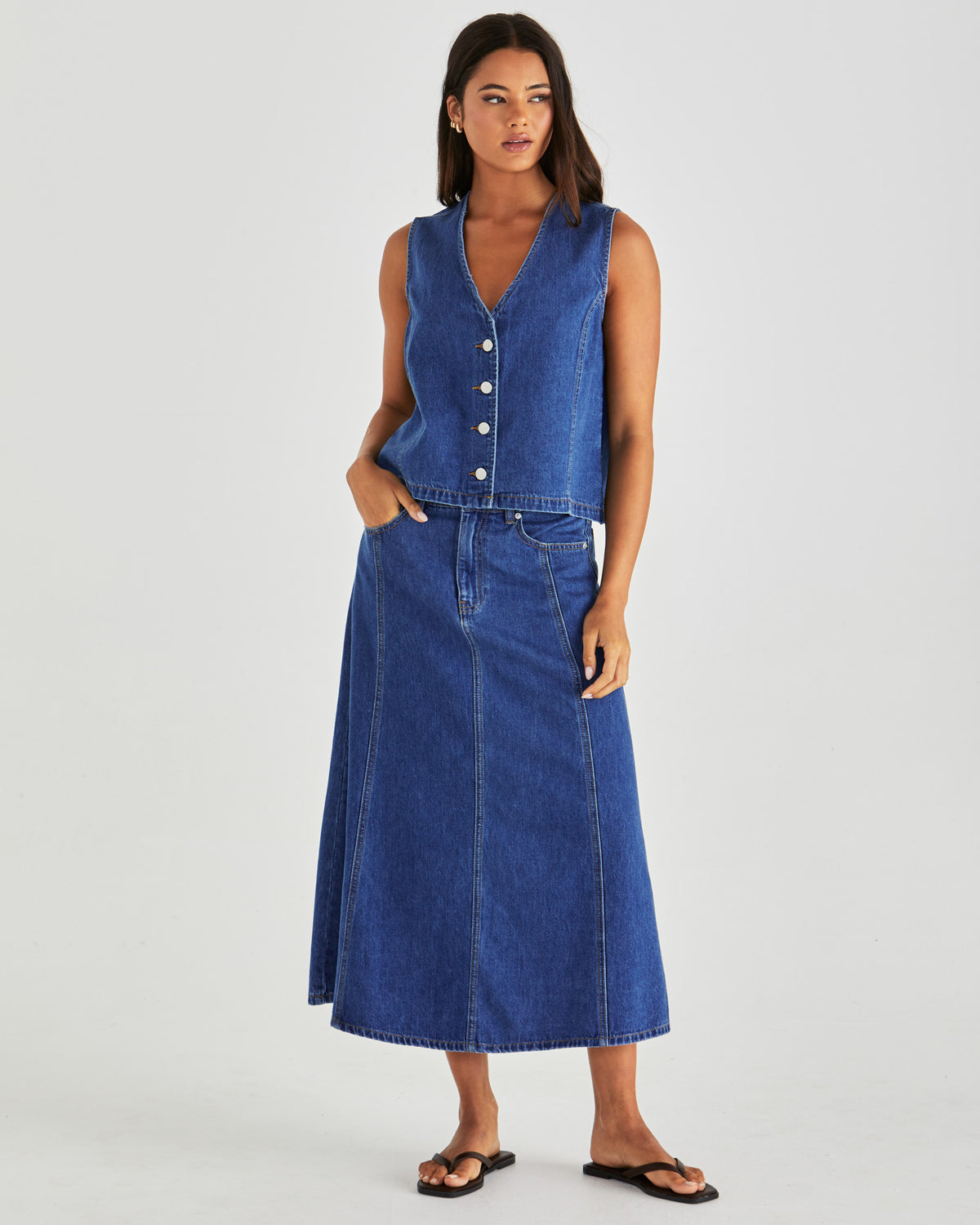 Sabine Denim Skirt - Sass