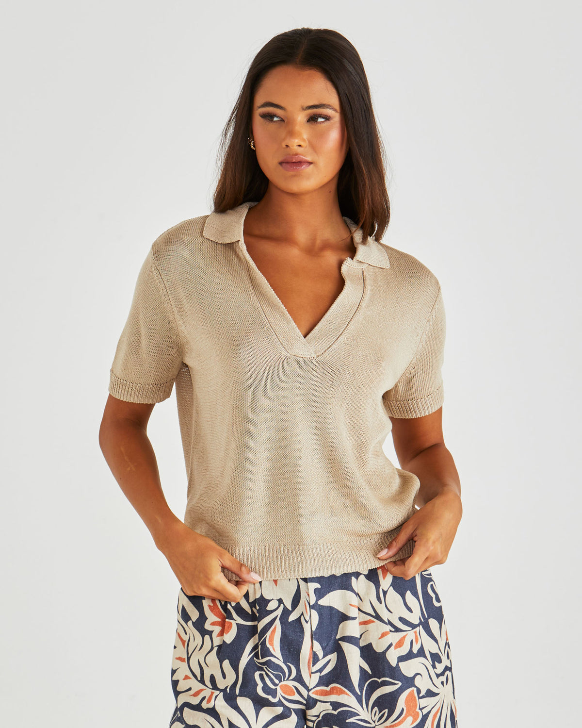 Abbie Knit Polo - Sass