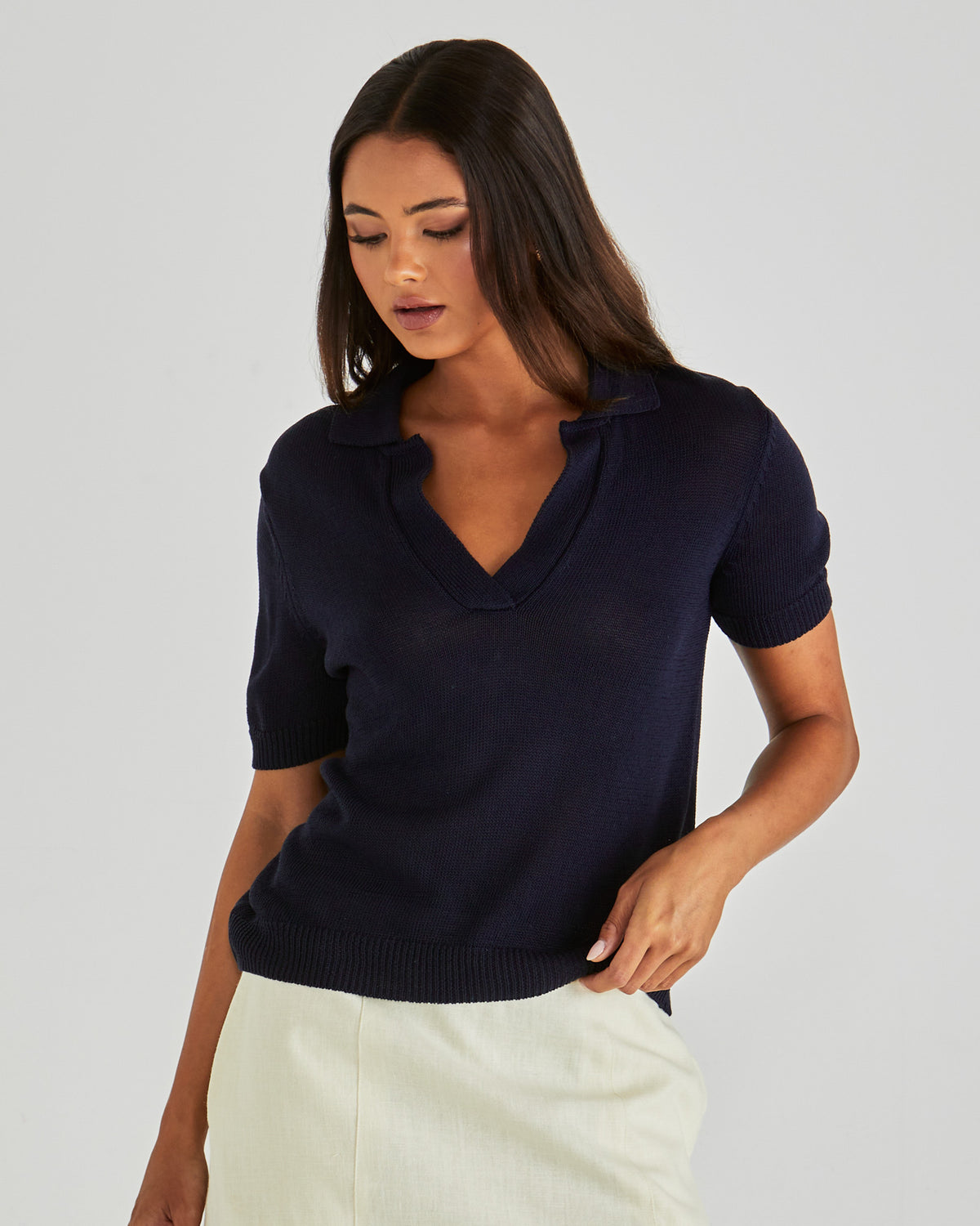Abbie Knit Polo - Sass
