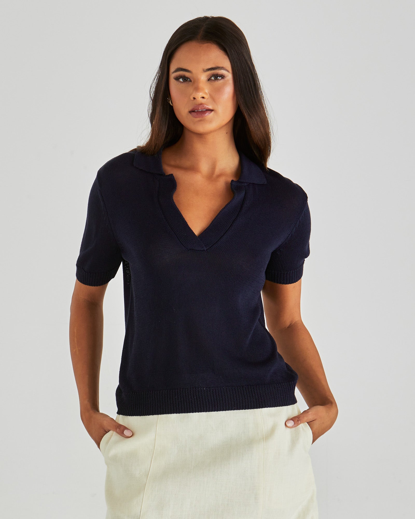 Abbie Knit Polo - Sass