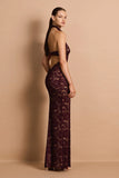 Delphine Lace Halter Gown - Nookie