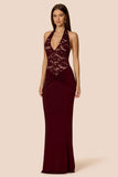 Lennox Halter Maxi Wine - Nookie